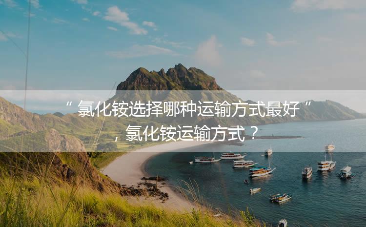 氯化銨選擇哪種運(yùn)輸方式最好，氯化銨運(yùn)輸方式？