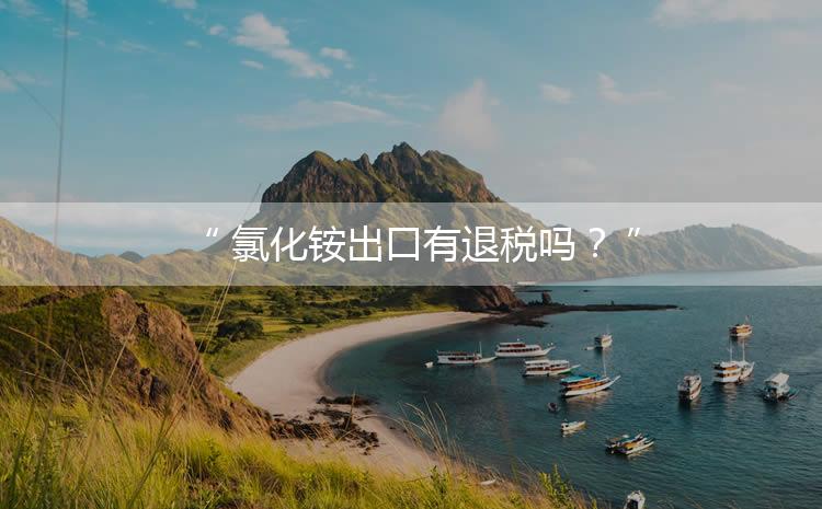 氯化銨出口有退稅嗎？
